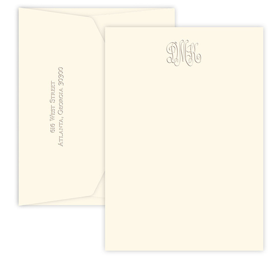 Embossed Classic Monogram Letter Sheets